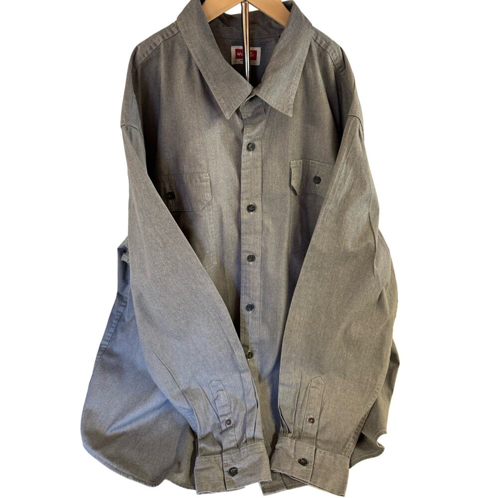 Wrangler 2XL/2XG/2TG Long Sleeve Shirt Gray